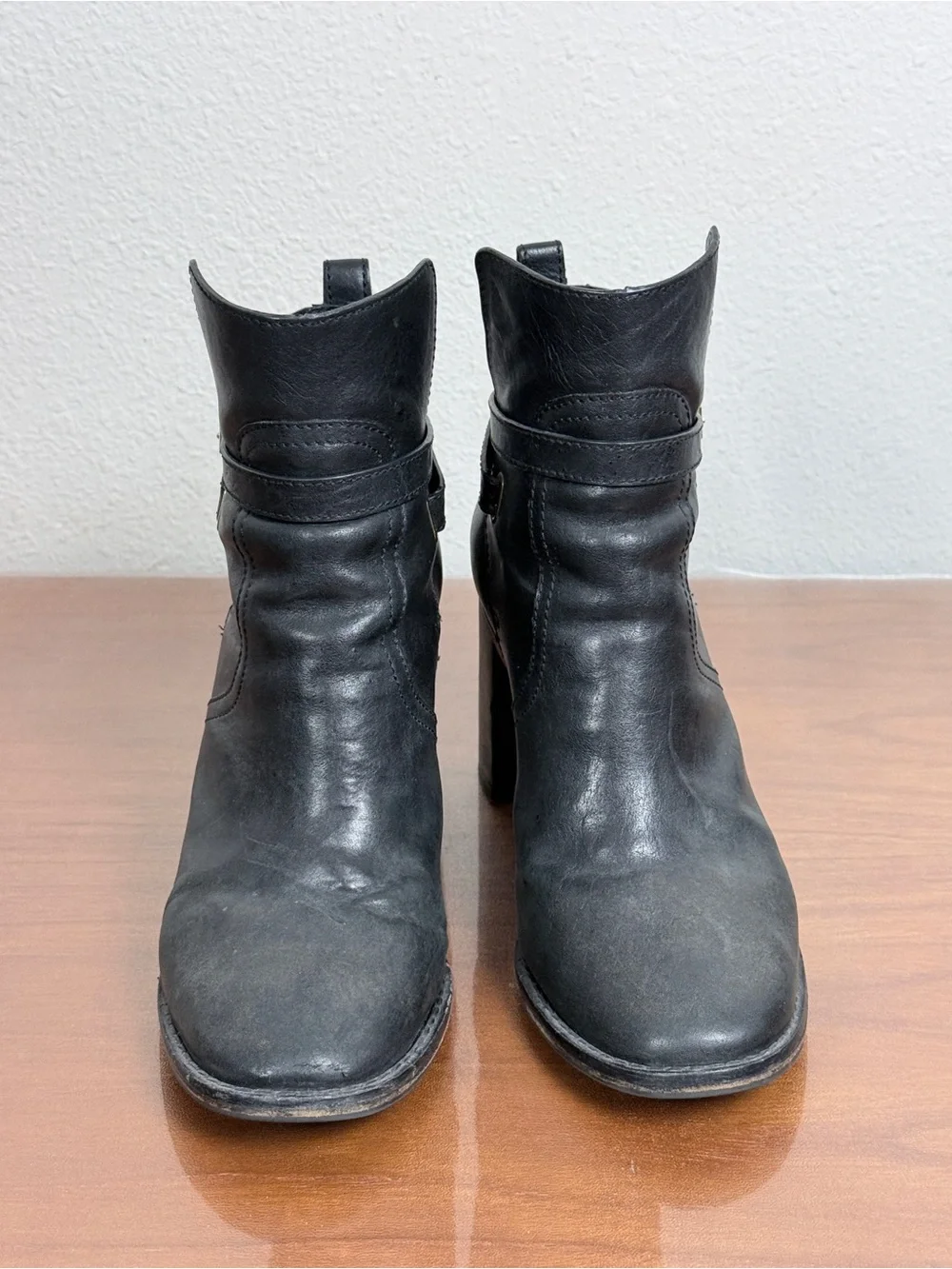 Tory Burch Kayden Black Leather Ankle Strap Booties 9